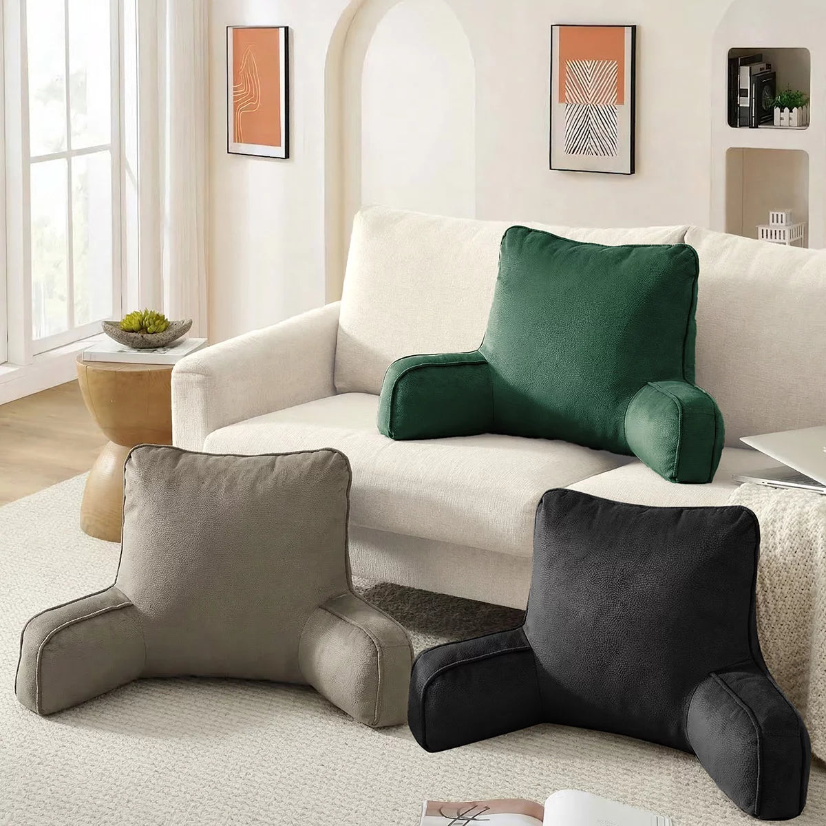 Sutton Place Collection Echo Faux Suede Backrest Pillow