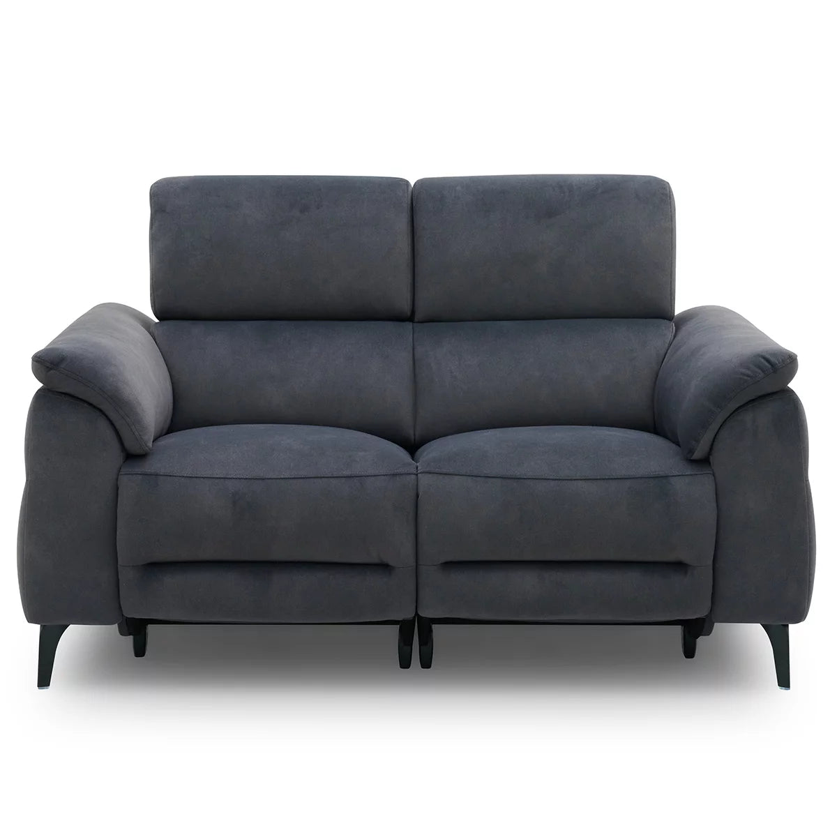 Apex Black Fabric Power Reclining 2 Seater Sofa with Power Head Tilt