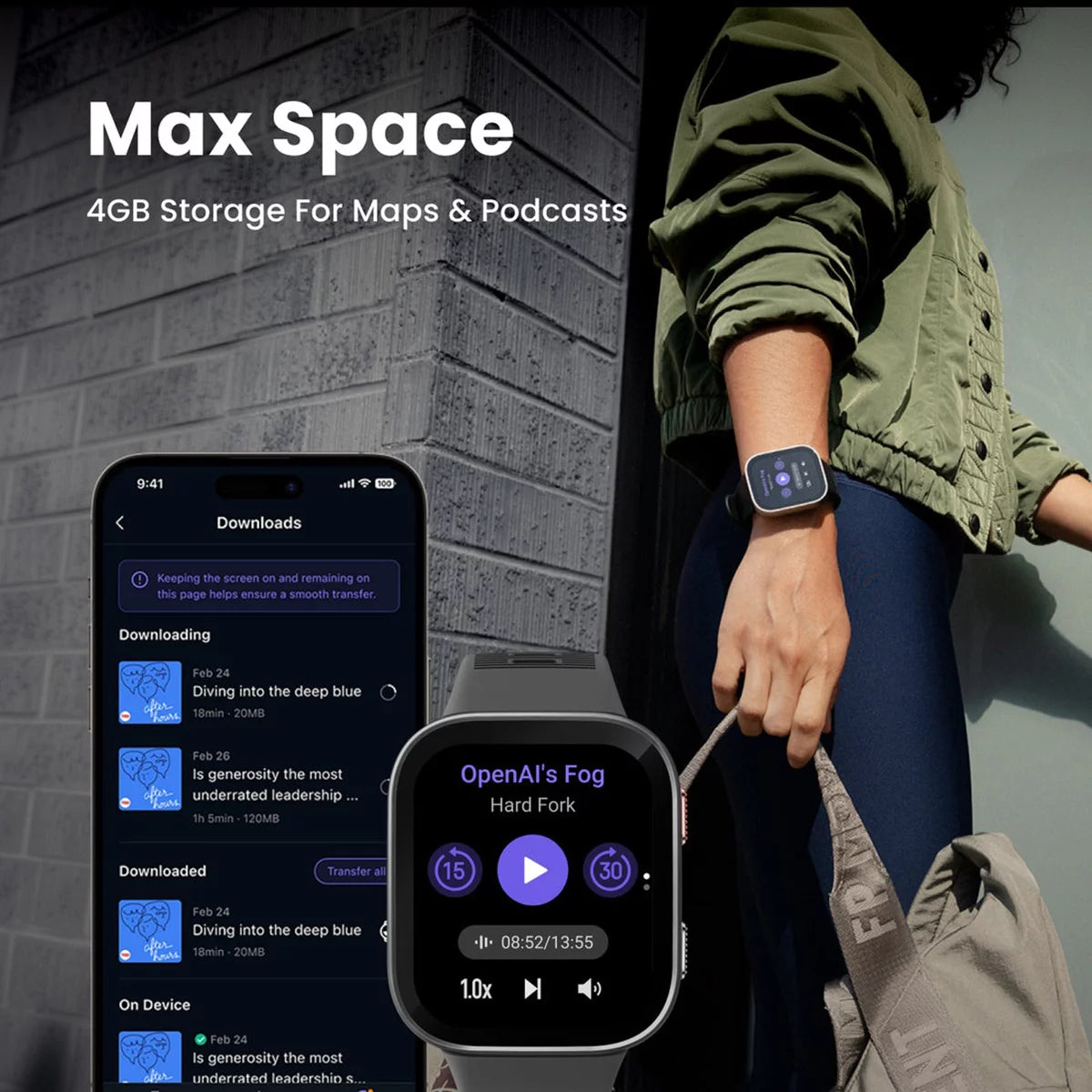 Amazfit Bip Max Silver Smart Watch