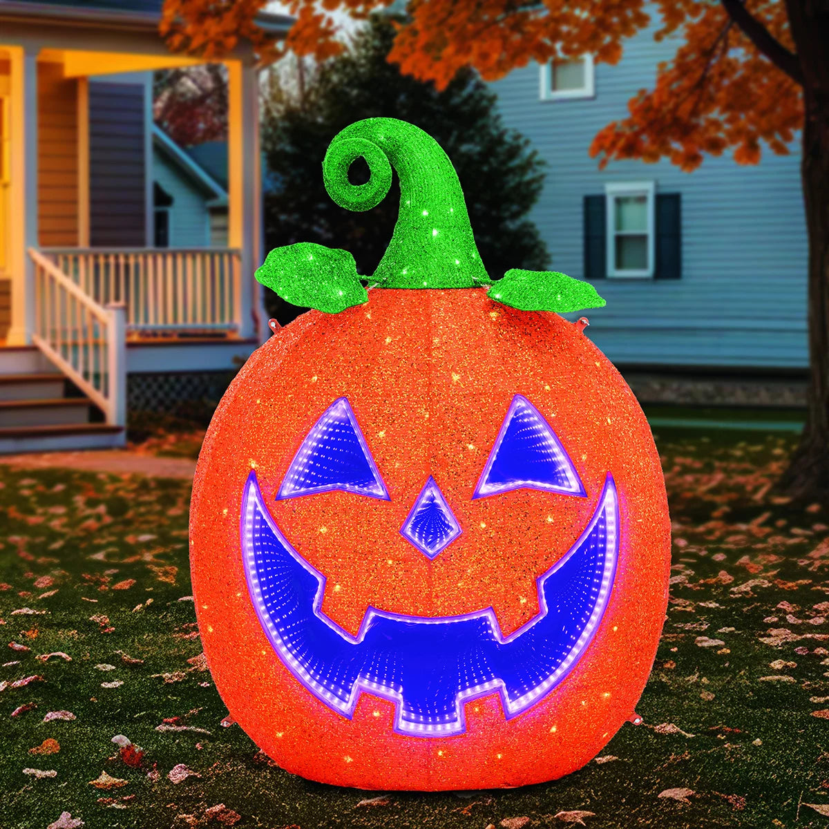 Halloween 4ft (1.2m) LED Pumpkin with Infinity Mirrors