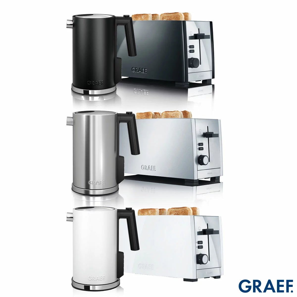 Graef 1.2L Kettle & 4 Slice Toaster Bundle