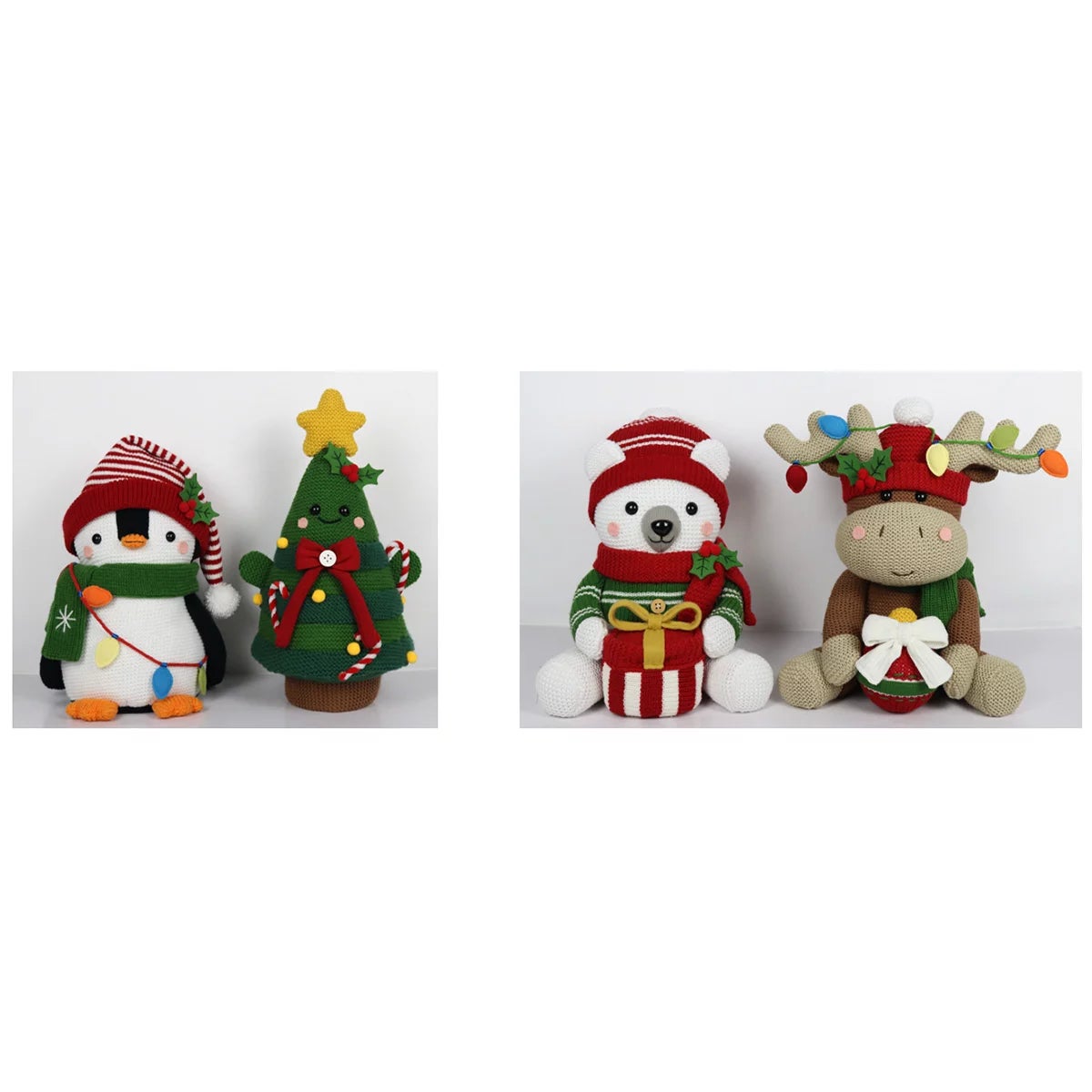 16 inch Christmas Knit Characters Assortment- Set Of 2