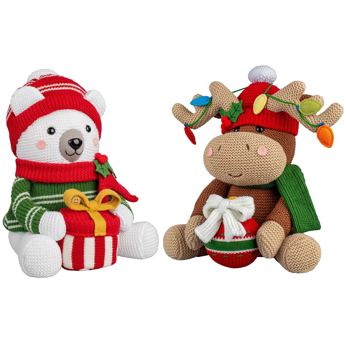 16 inch Christmas Knit Characters Assortment- Set Of 2, view 8