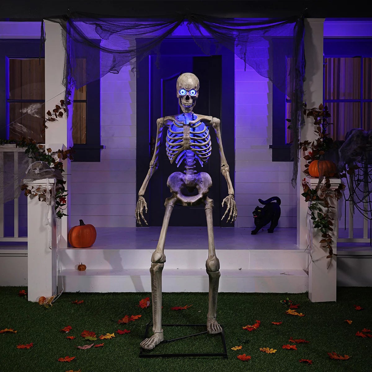 Halloween 6ft (11.8m) Animated Skeleton With LED Eyes, view 2