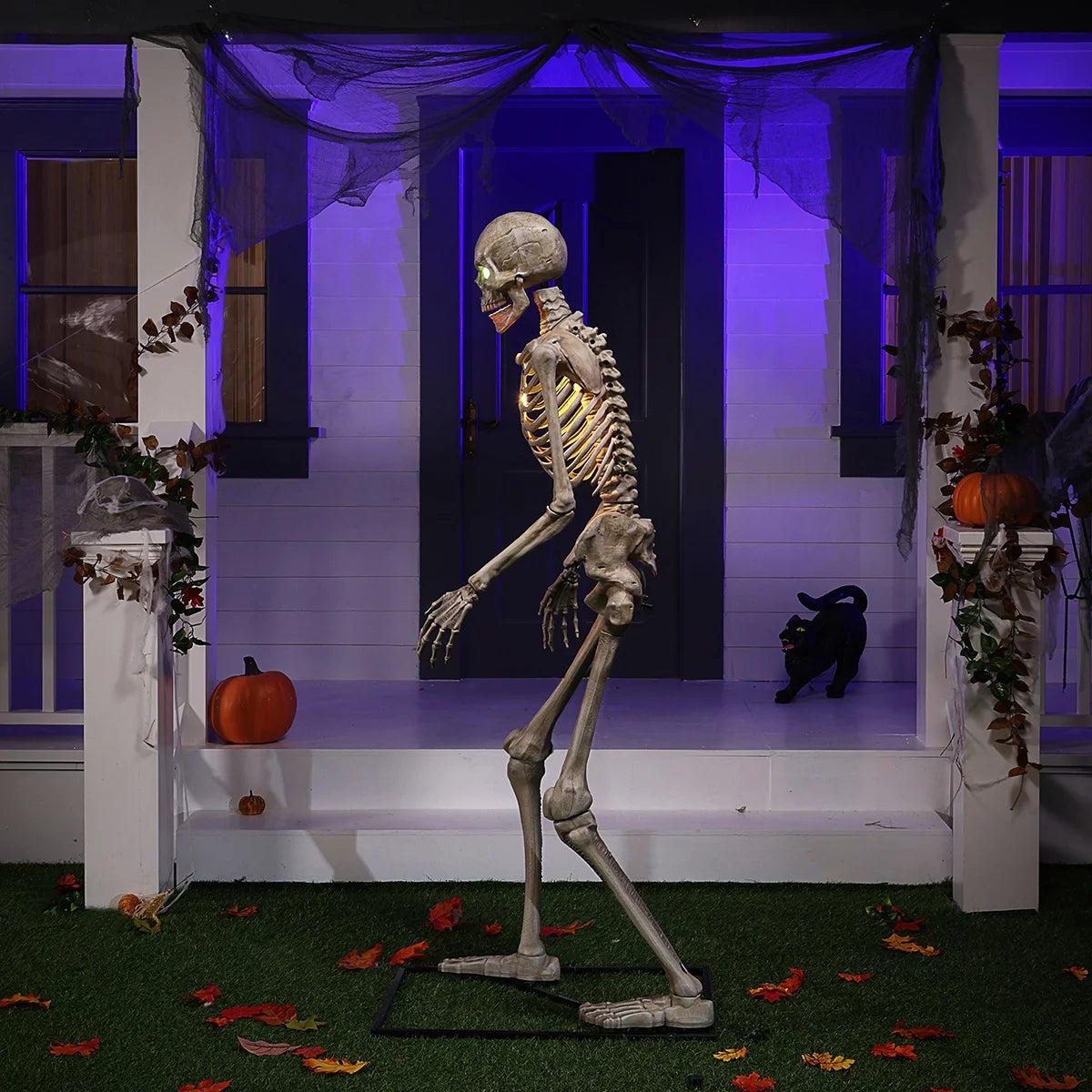 Halloween 6ft (11.8m) Animated Skeleton With LED Eyes, view 4