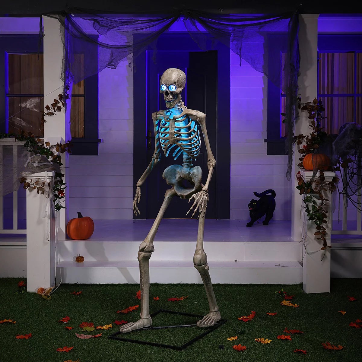 Halloween 6ft (11.8m) Animated Skeleton With LED Eyes, view 3