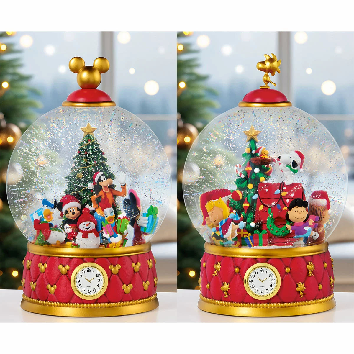 Christmas Snow Globe With Glitter And LED Lights