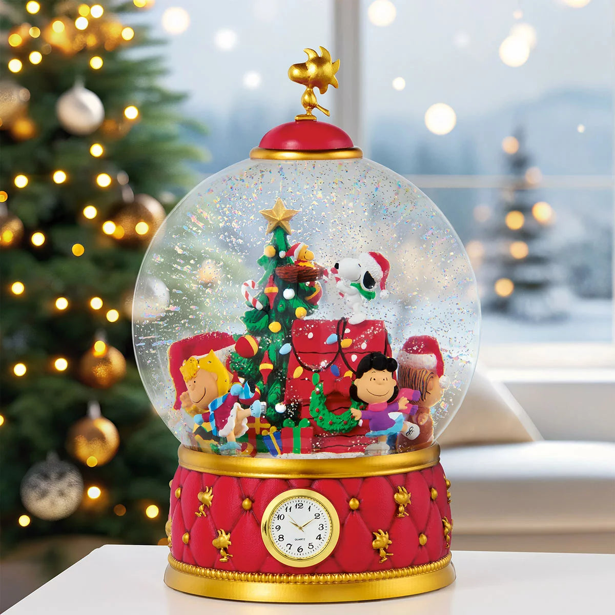 Christmas Snow Globe With Glitter And LED Lights, view 6