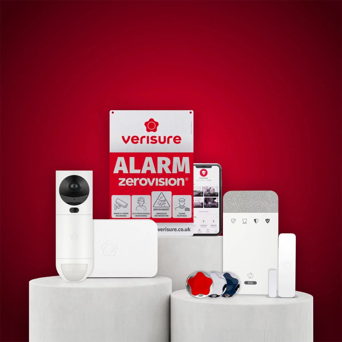 Verisure Installed Home Security Alarm System with 24/7 Monitoring & £200 Customisation Voucher - Paid Monthly Subscription Required