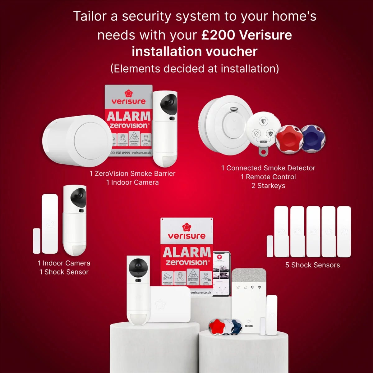 Verisure Installed Home Security Alarm System with 24/7 Monitoring & £200 Customisation Voucher - Paid Monthly Subscription Required, view 2