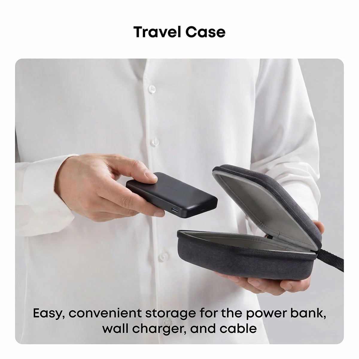 Anker Travel Bundle with MagGo Power Bank (10k, Slim), 40W Wall Charger with US/UK/EU Plugs, 60W USB-C to USB- C Cable (1.8 m/6 ft), and Travel Case, view 5
