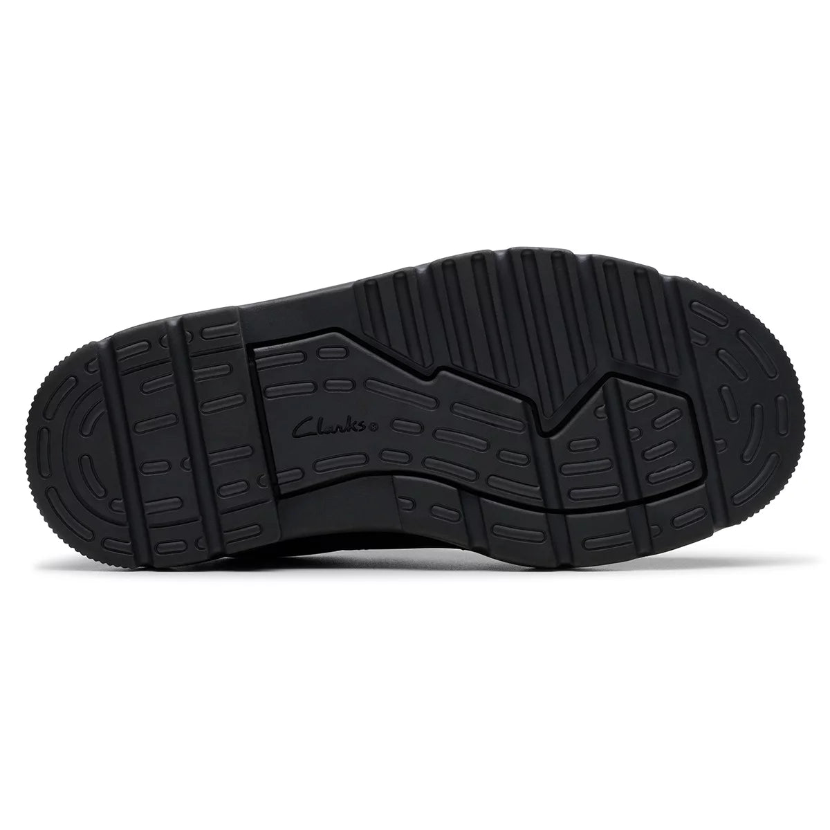 Clarks Kids Lorcam Edge Black Leather Shoes