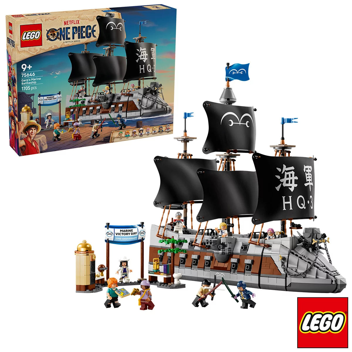 LEGO ONE PIECE Garp's Marine Battleship - Model 75646 (9+ Years)