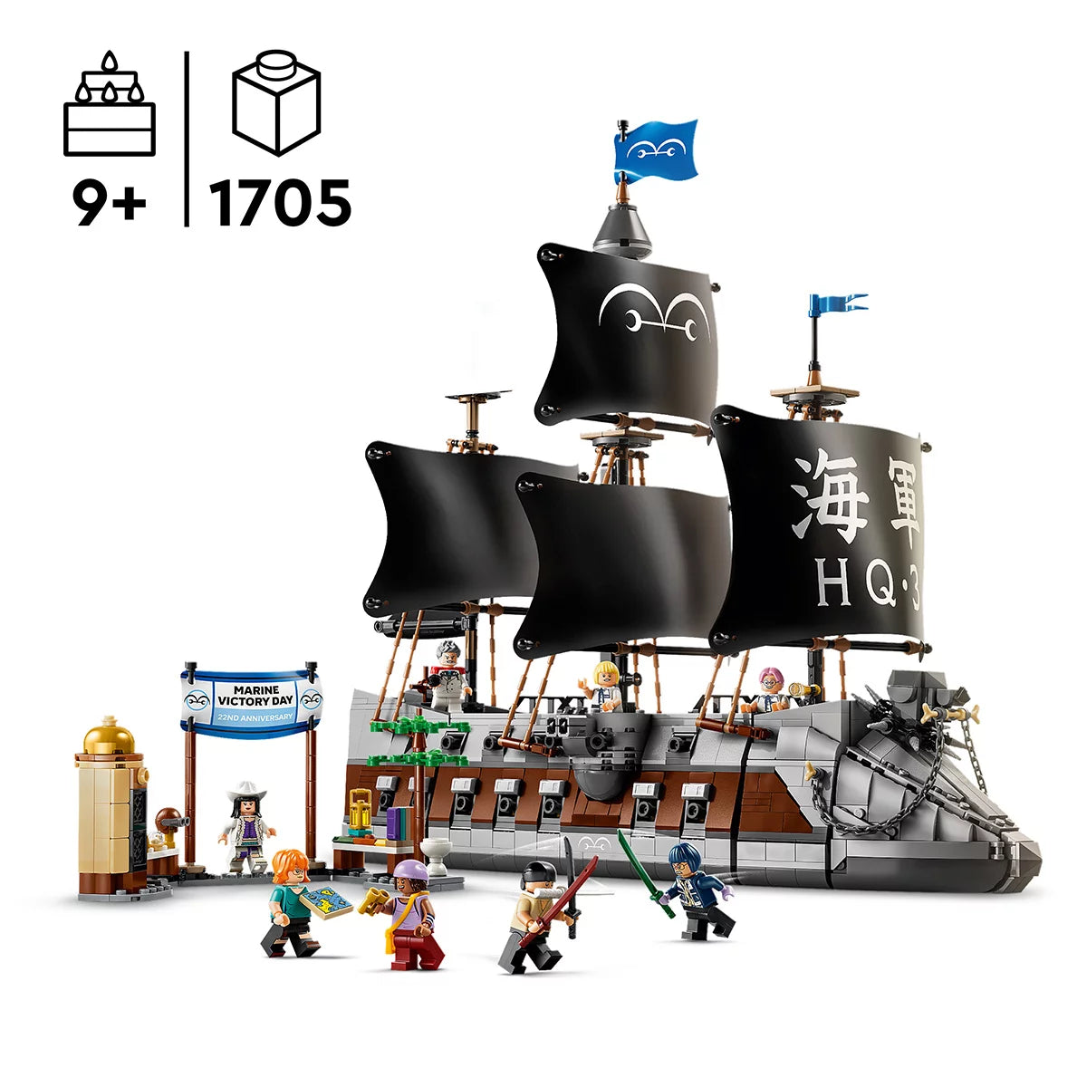 LEGO ONE PIECE Garp's Marine Battleship - Model 75646 (9+ Years)