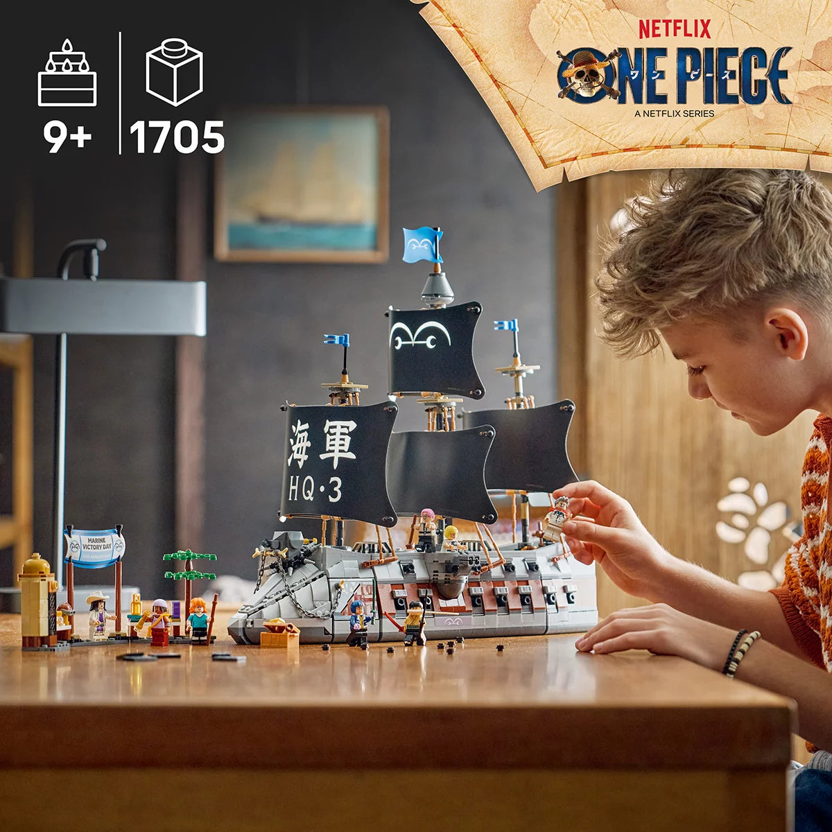 LEGO ONE PIECE Garp's Marine Battleship - Model 75646 (9+ Years)