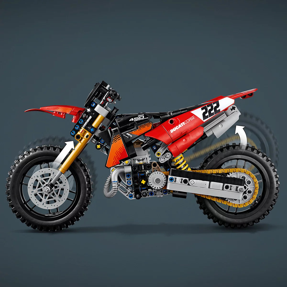 LEGO Technic Ducati Desmo450 MX Factory Motorcycle - Model 42238 (10+ Years)