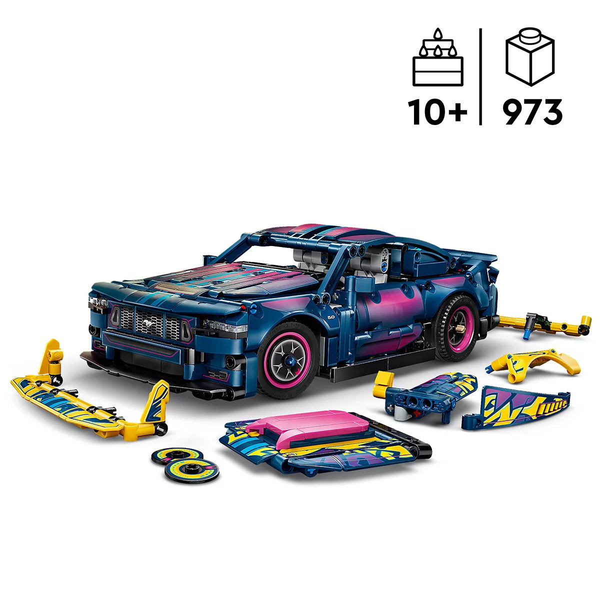LEGO Technic Custom Garage Ford Mustang GT Car - Model 42236 (10+ Years)