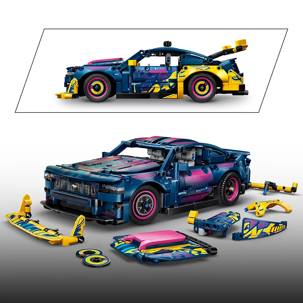 LEGO Technic Custom Garage Ford Mustang GT Car - Model 42236 (10+ Years)