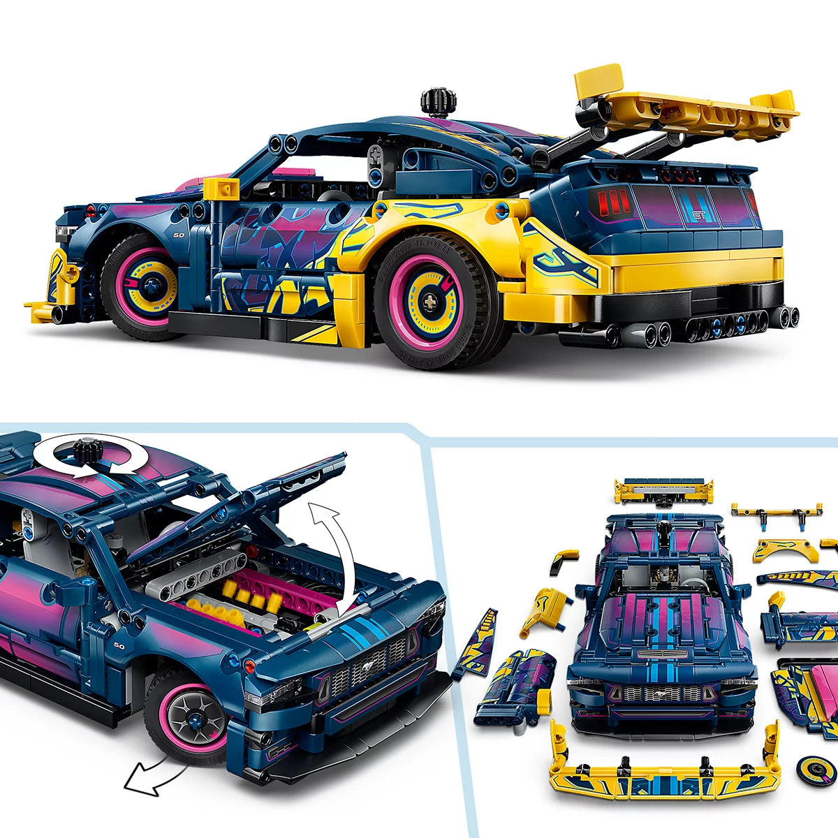 LEGO Technic Custom Garage Ford Mustang GT Car - Model 42236 (10+ Years)