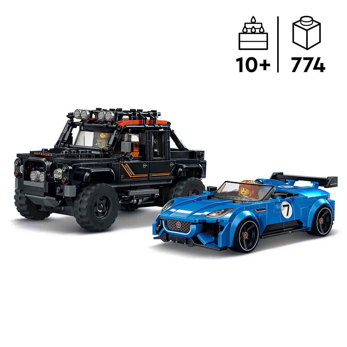 LEGO Speed Champions Jaguar Project 7 & Land Rover Defender - Model 77264 (10+