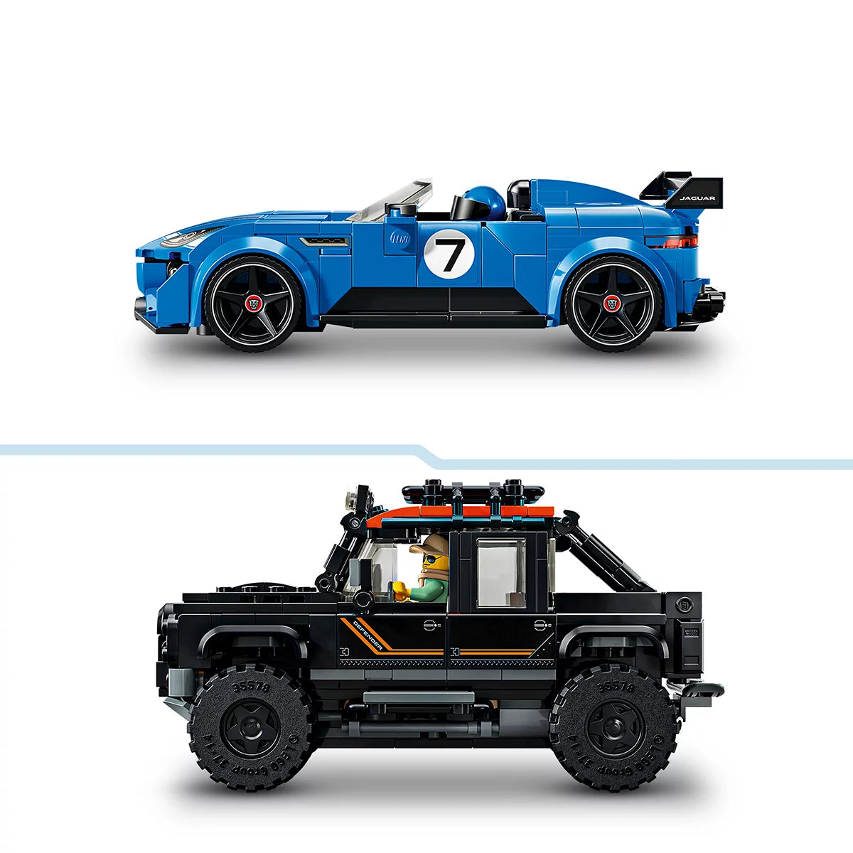 LEGO Speed Champions Jaguar Project 7 & Land Rover Defender - Model 77264 (10+