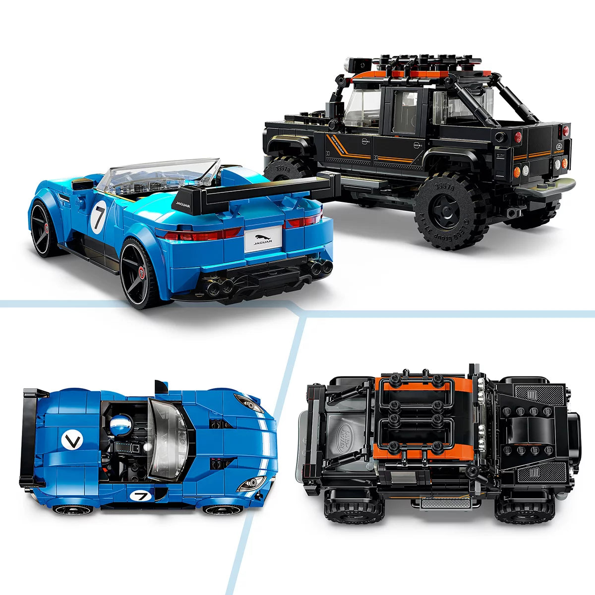 LEGO Speed Champions Jaguar Project 7 & Land Rover Defender - Model 77264 (10+