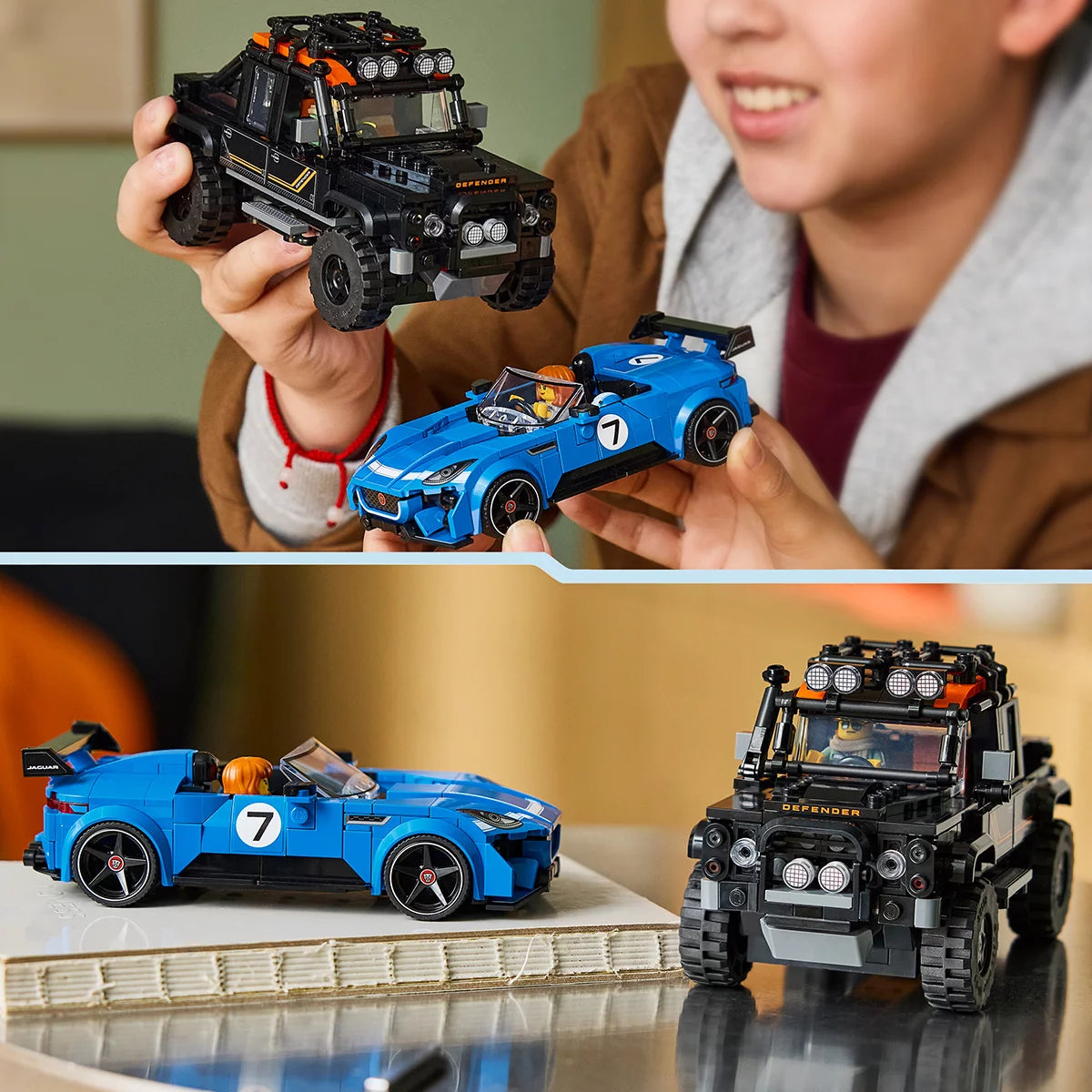 LEGO Speed Champions Jaguar Project 7 & Land Rover Defender - Model 77264 (10+