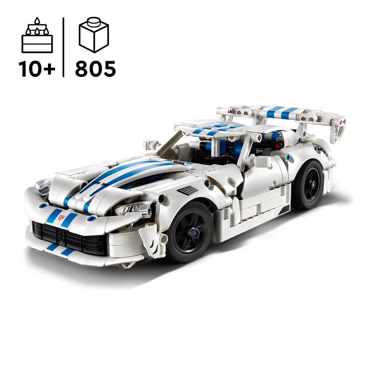 LEGO Technic Dodge Viper GTS-R Sports Car / Ferrari 488 PISTA Car - Model 42234/42235 (9+ Yrs), view 4