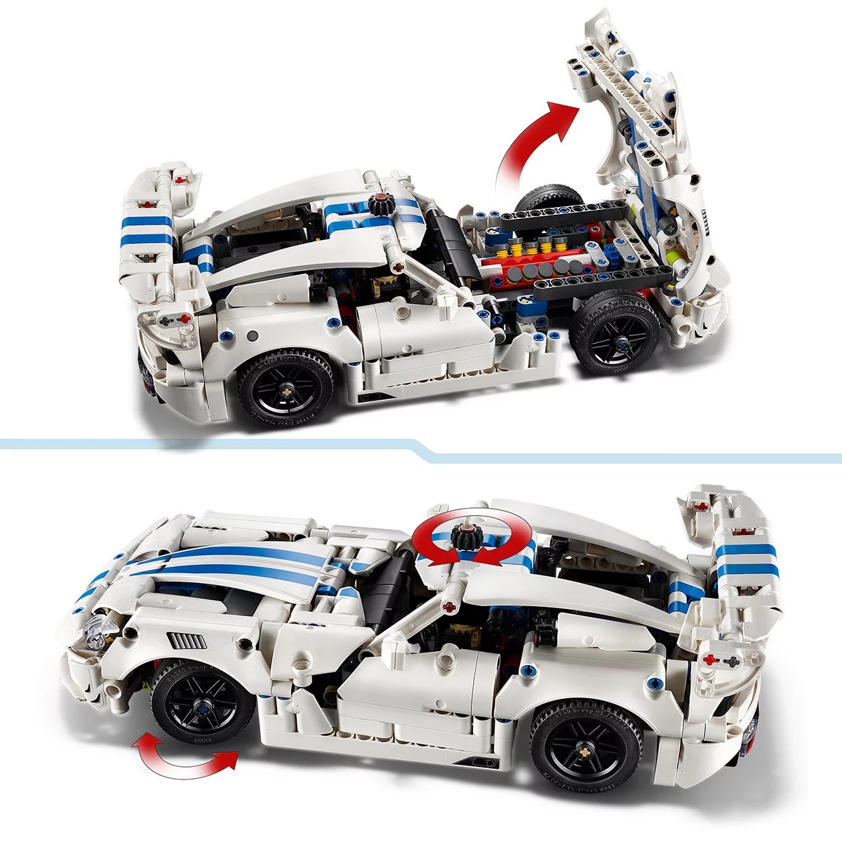 LEGO Technic Dodge Viper GTS-R Sports Car / Ferrari 488 PISTA Car - Model 42234/42235 (9+ Yrs), view 8