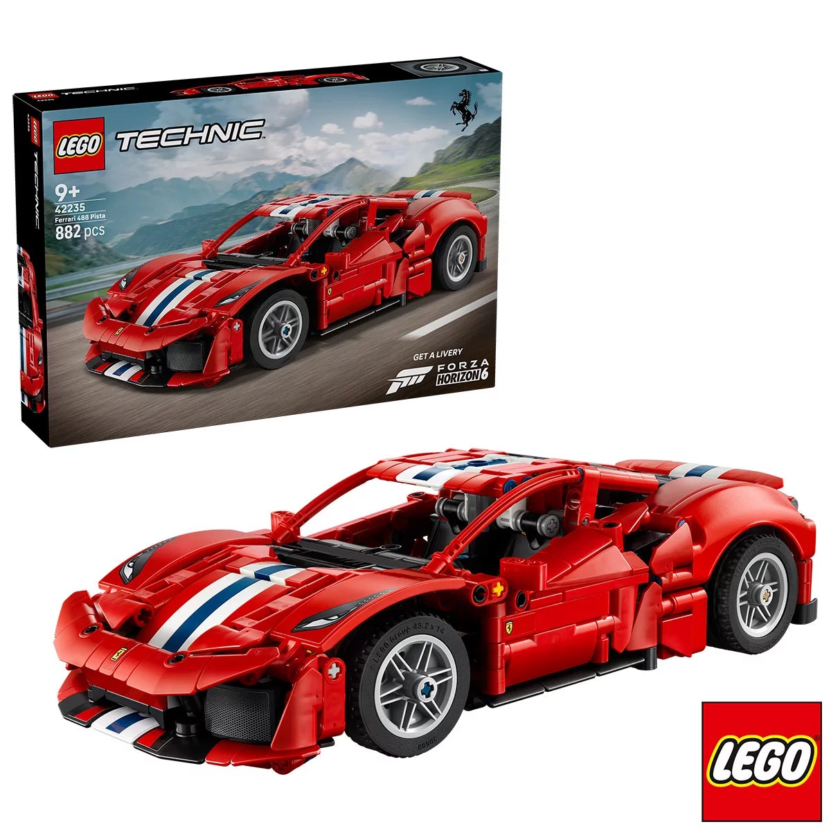LEGO Technic Dodge Viper GTS-R Sports Car / Ferrari 488 PISTA Car - Model 42234/42235 (9+ Yrs), view 11