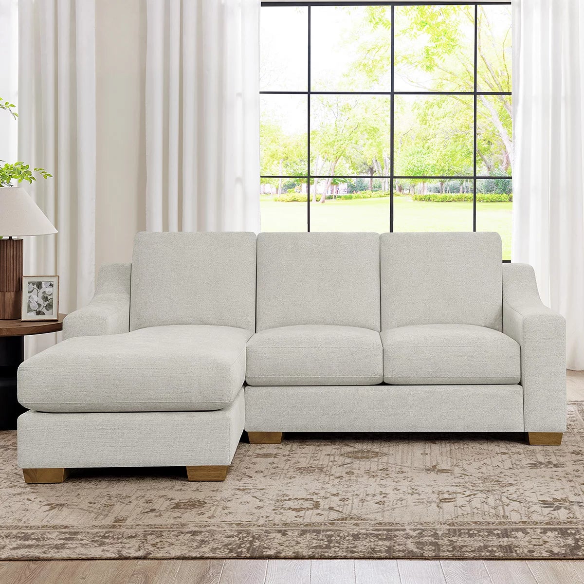Thomasville Dillard Grey Fabric Corner Sofa, view 6