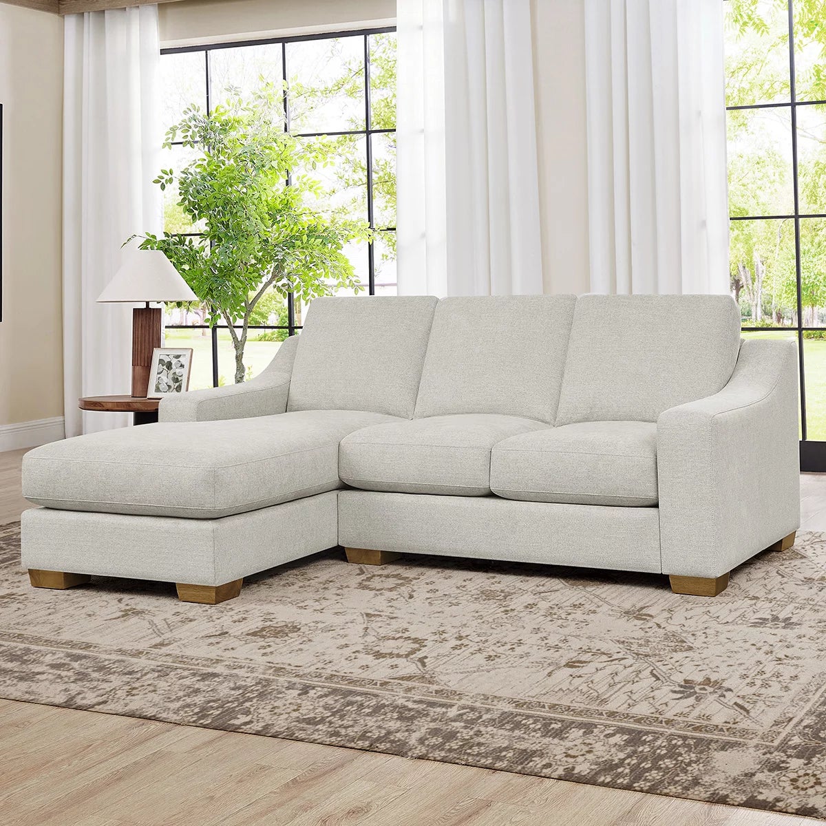 Thomasville Dillard Grey Fabric Corner Sofa