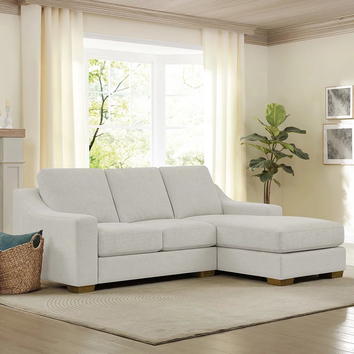 Thomasville Dillard Grey Fabric Corner Sofa, view 13