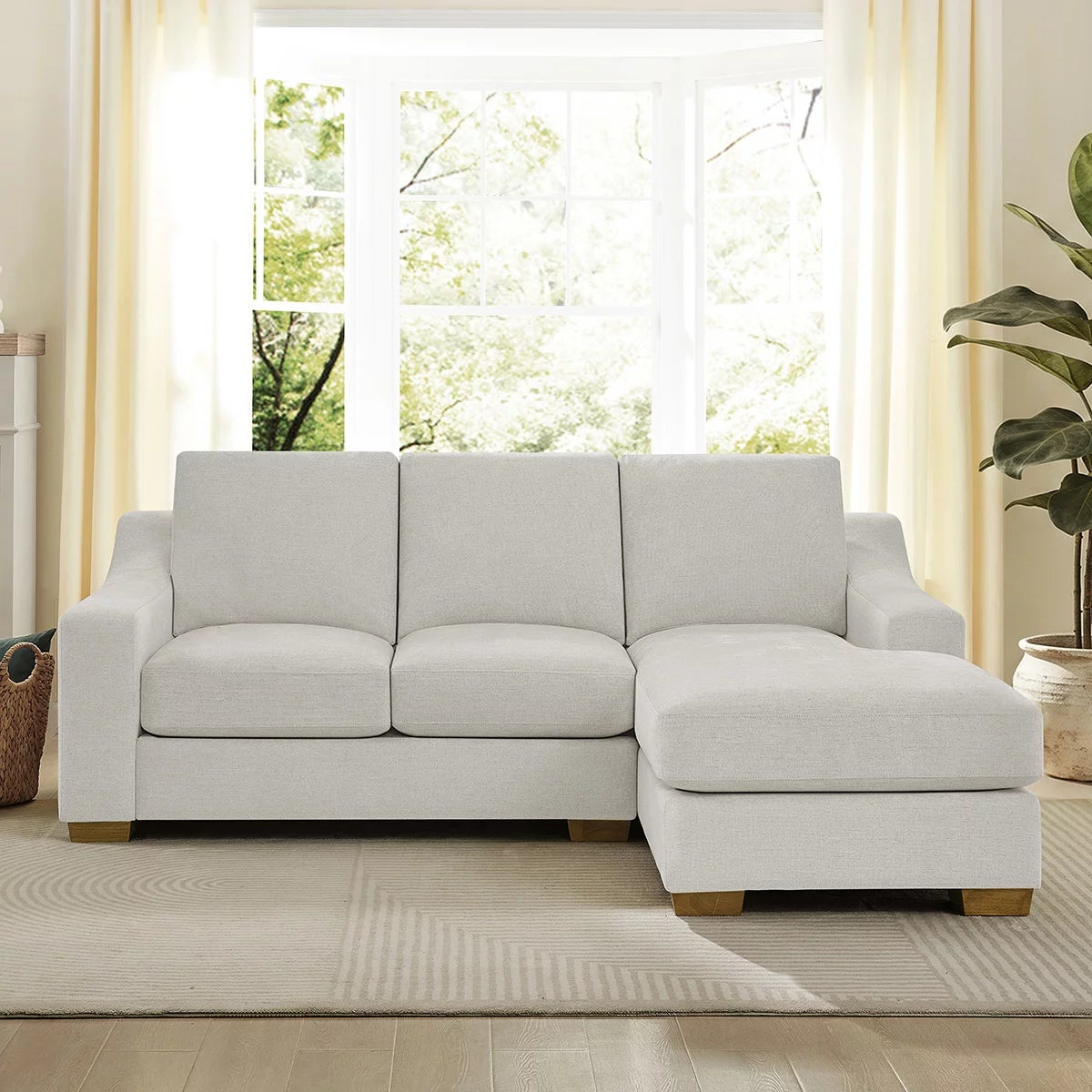 Thomasville Dillard Grey Fabric Corner Sofa, view 17