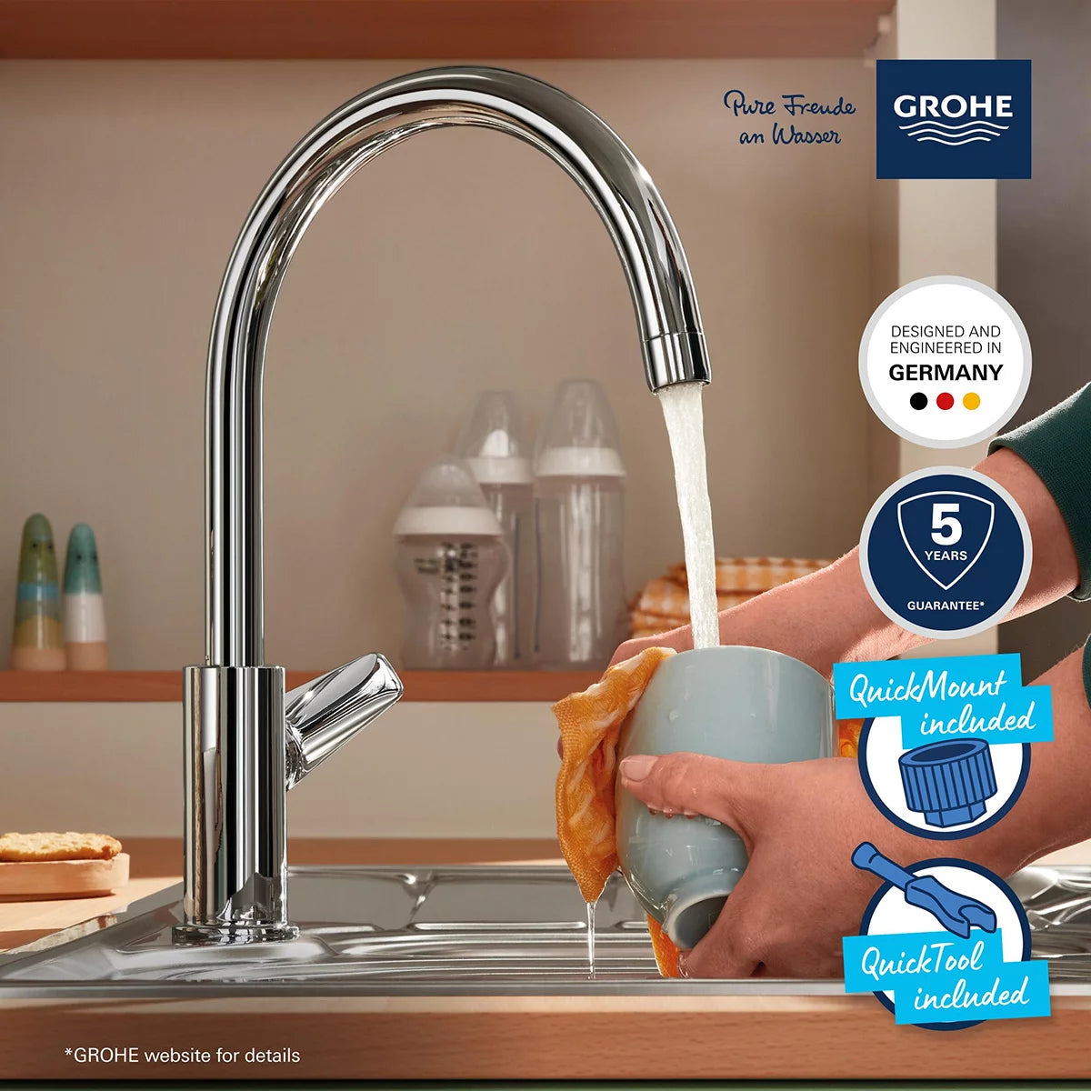 Grohe Start Edge Kitchen Sink Mixer Tap