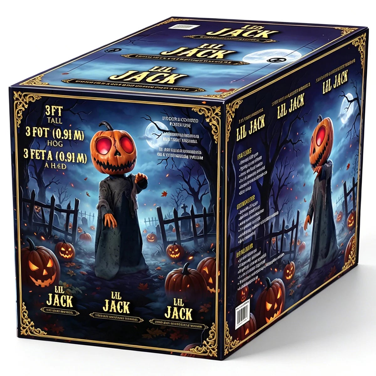 Halloween 3 ft Animated Scary Monsters With Lights and Sounds, view 14