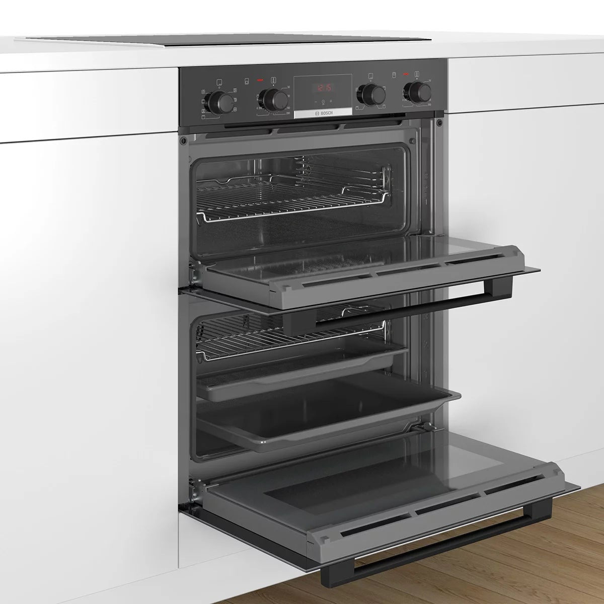 Bosch Series 4 NBS533BB0B Double Oven, A Rated in Black, view 5