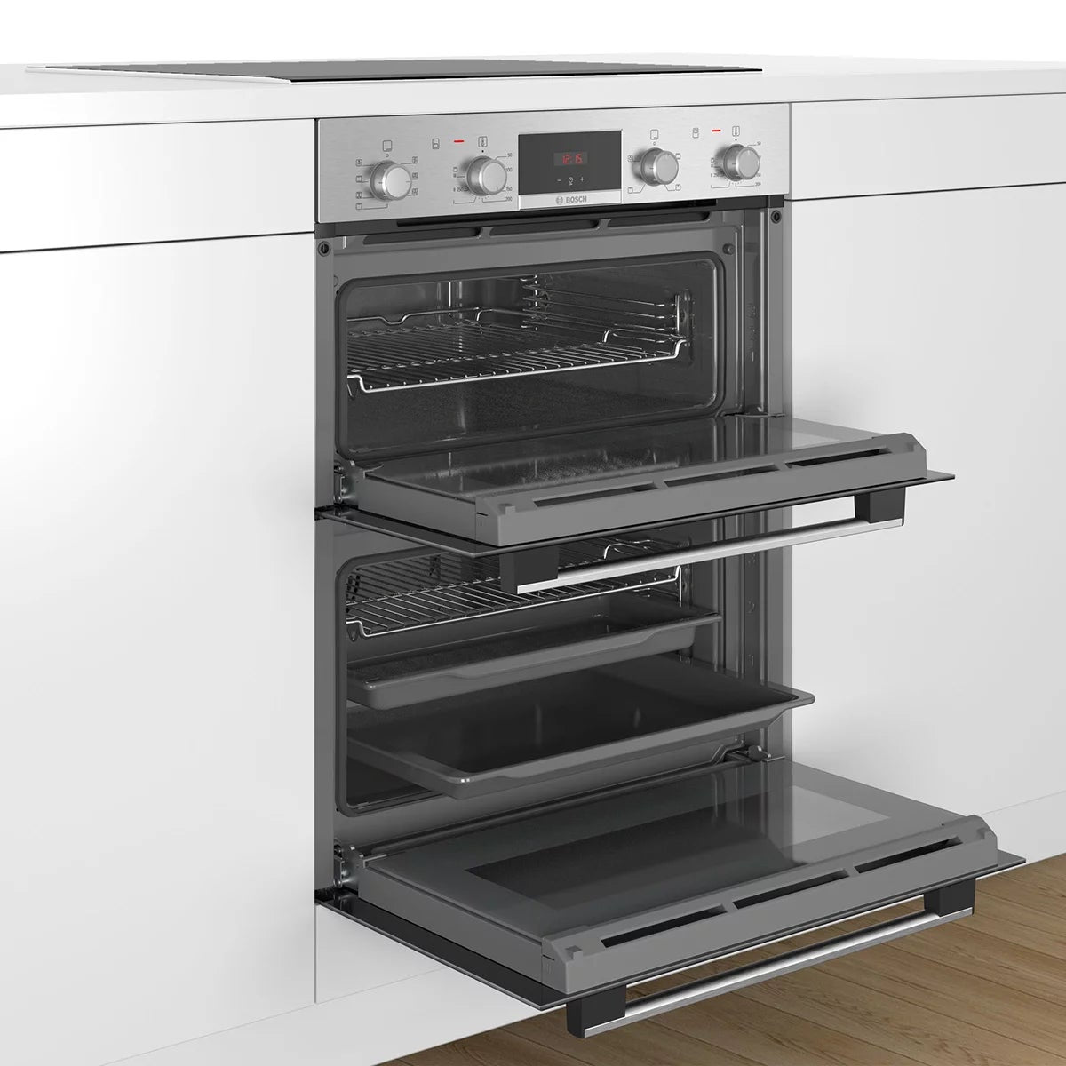 Bosch Series 4 NBS533BS0B Double Oven, A Rated in Stainless Steel, view 4