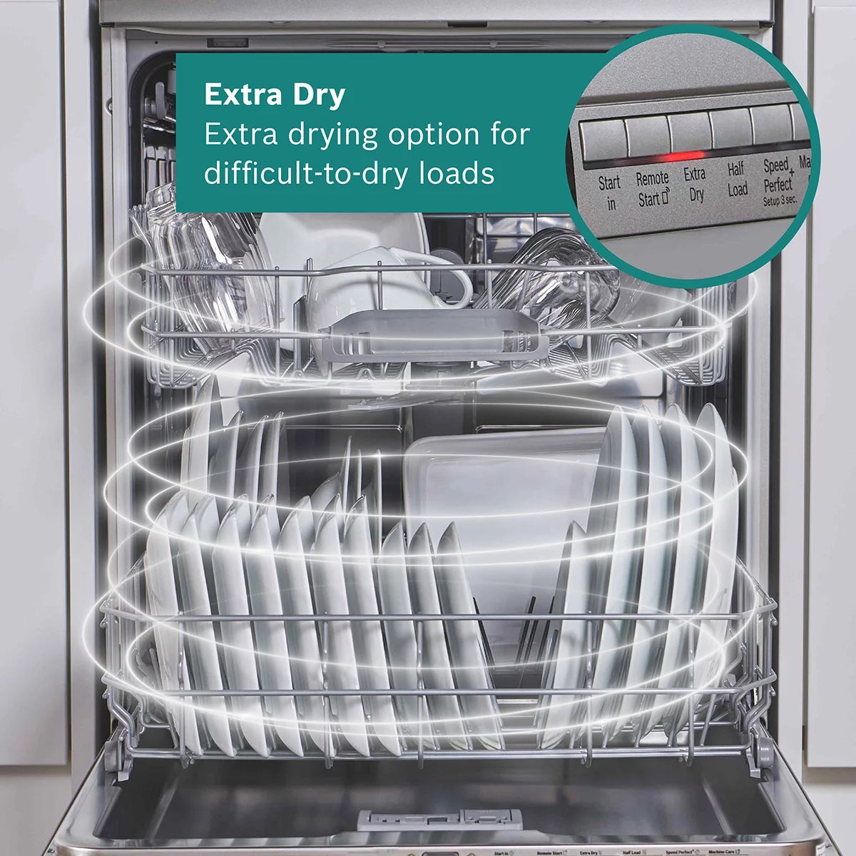 Bosch SMH4HTX11G Series 4, Fully Integrated Dishwasher, 13 Place Setting, C Rated, view 4