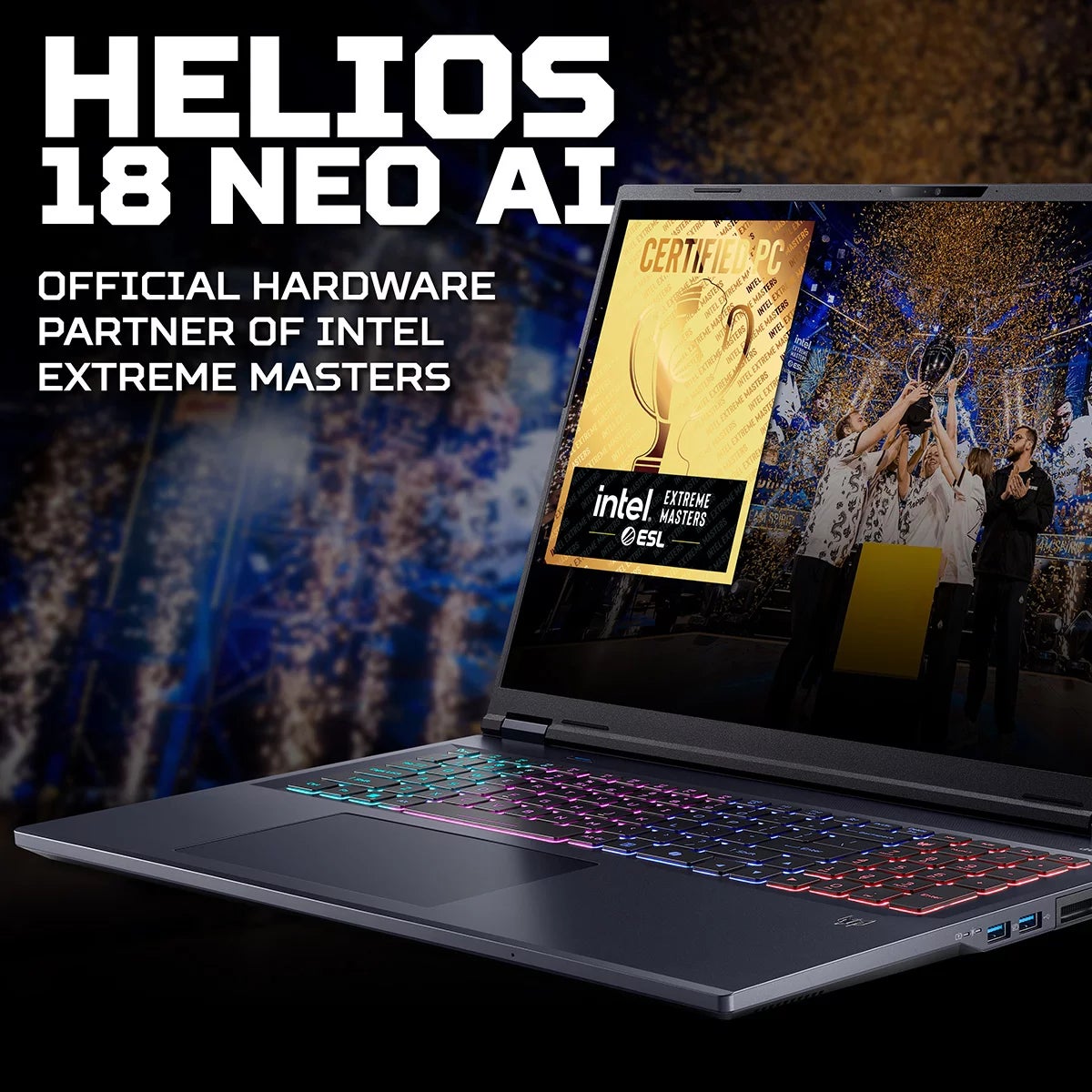 Acer Helios, Intel Core Ultra 9, 16GB RAM, 1TB SSD, NVIDIA GeForce RTX 5080, 18 Inch Gaming Laptop, NH.U55EK.001, view 2