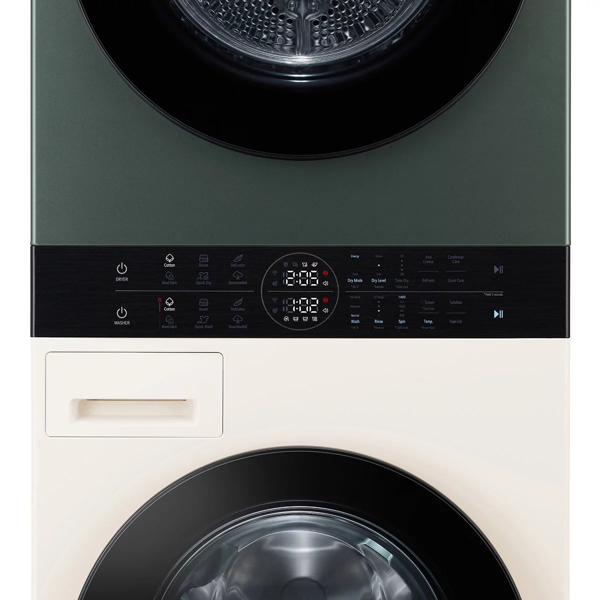 LG WT1210NBTN1, 12kg/10kg, 1400rpm, Washer Tower Rated in A/A+++ in Green