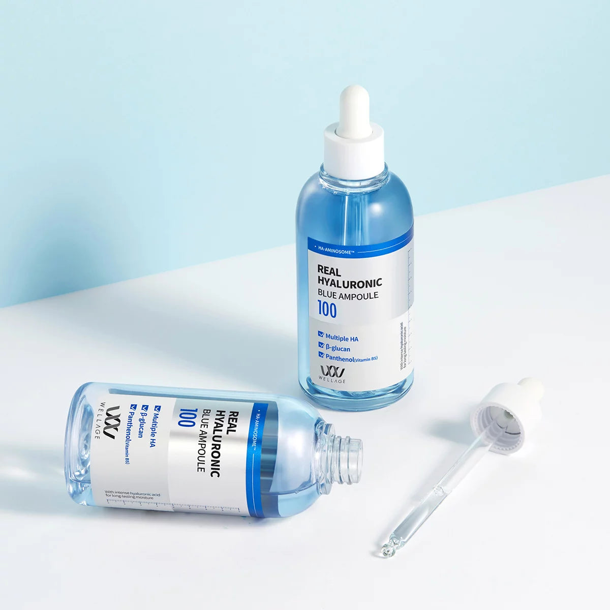 Wellage Real Hyaluronic Blue Ampoule, 100ML+60ML