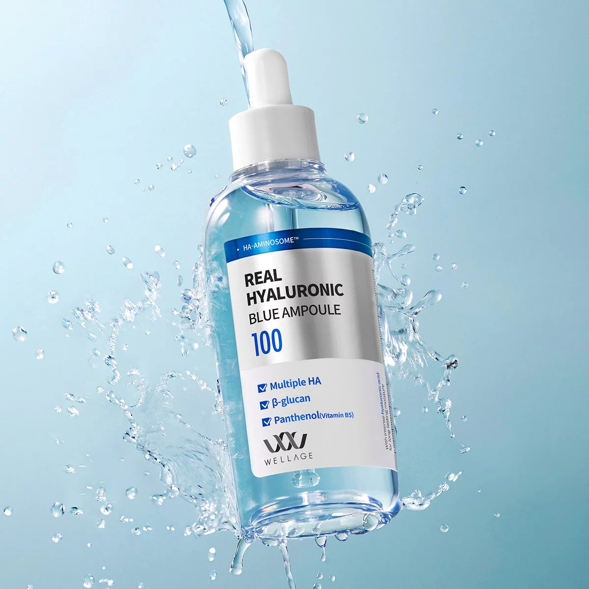 Wellage Real Hyaluronic Blue Ampoule, 100ML+60ML