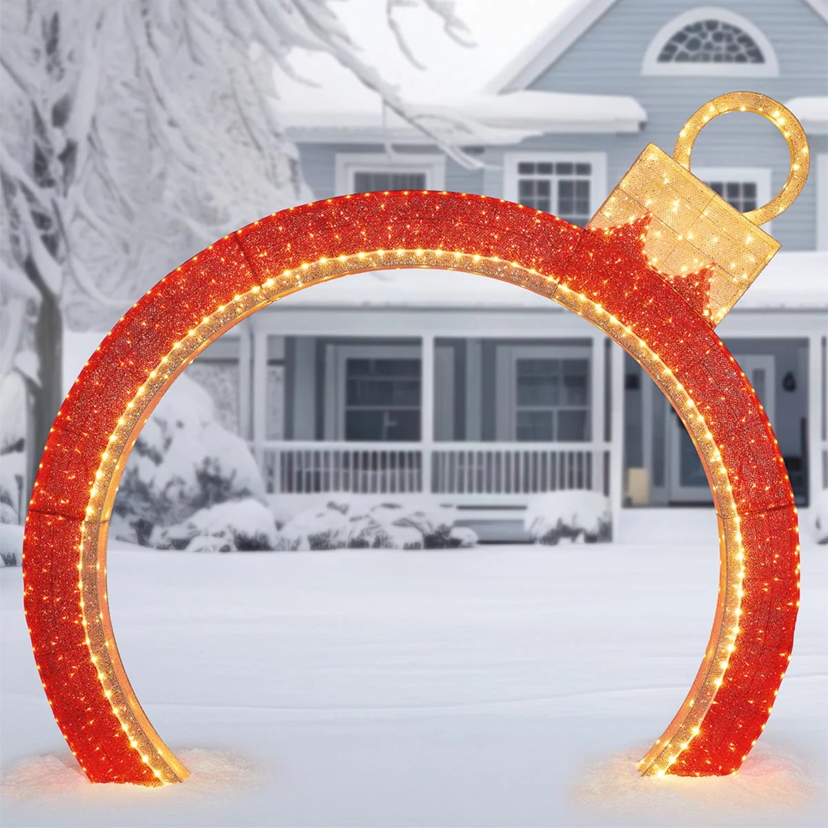 9ft (2.7m) LED Ornament Arch With LED Lights