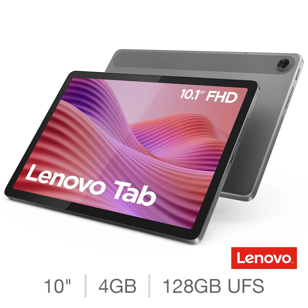 Lenovo Tab, 4GB RAM, 128GB eMMC, 10.1 inch Tablet with Case, ZAEJ0082GB
