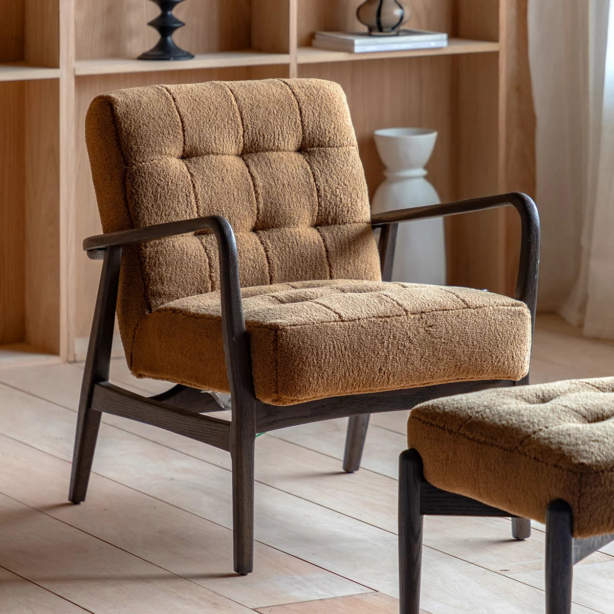 Gallery Humber Orange Faux Sheepskin Armchair