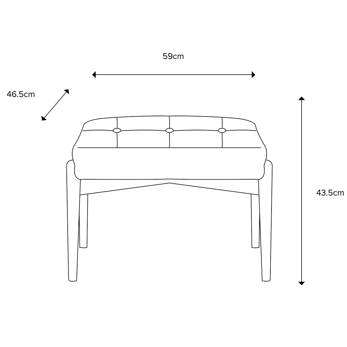 Gallery Humber Natural Faux Sheepskin Footstool