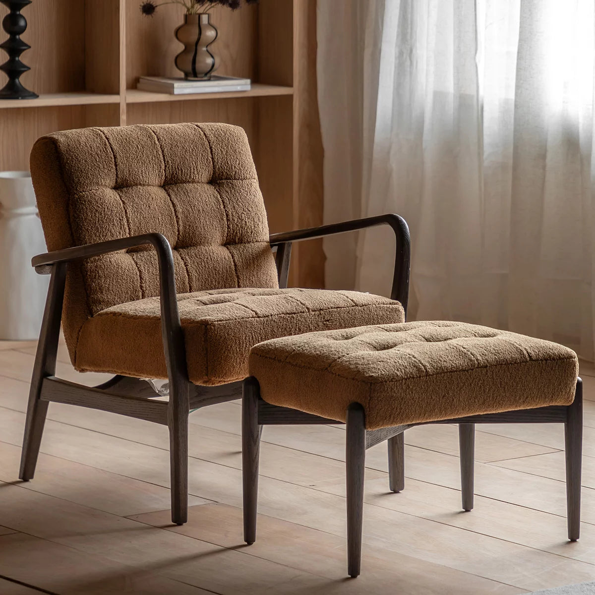 Gallery Humber Orange Faux Sheepskin Armchair