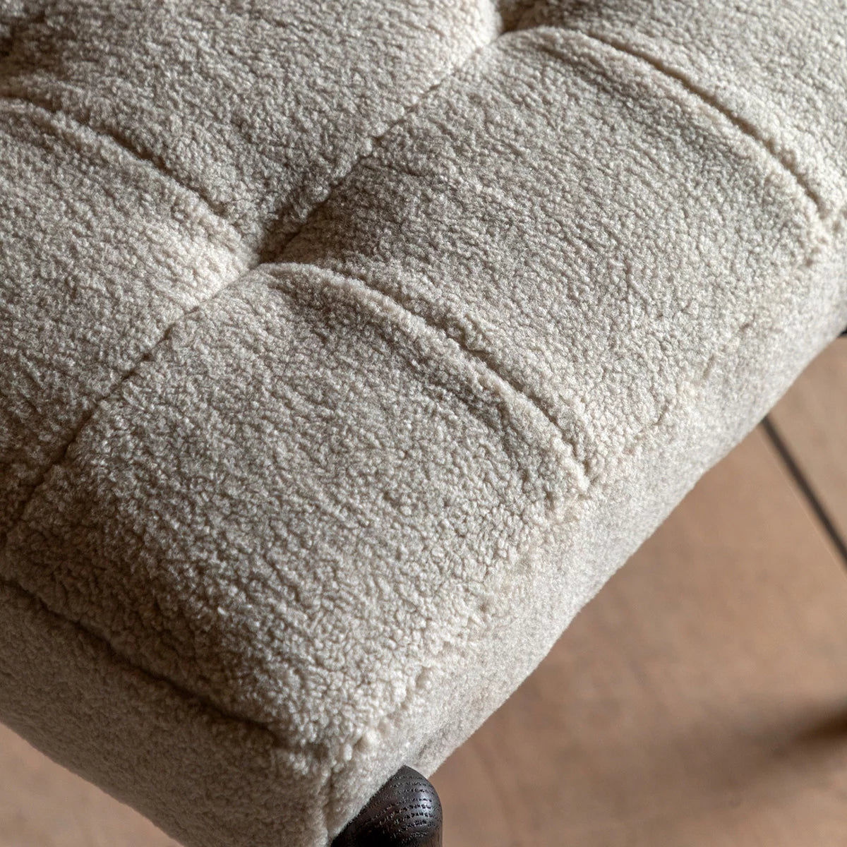 Gallery Humber Natural Faux Sheepskin Footstool