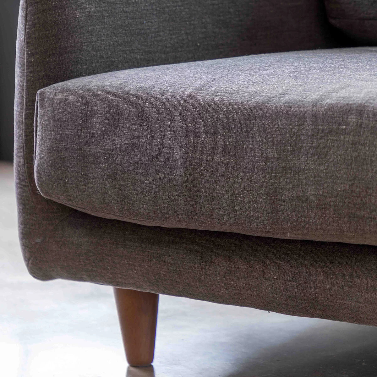 Gallery Oakwood Dark Grey Fabric Armchair, view 3